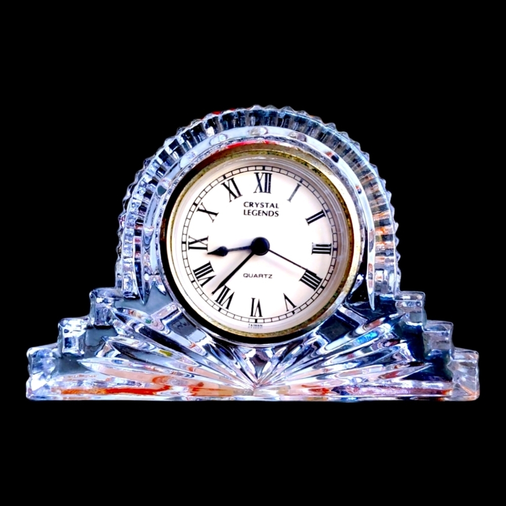 Vintage Crystal Legends Clock by Godinger